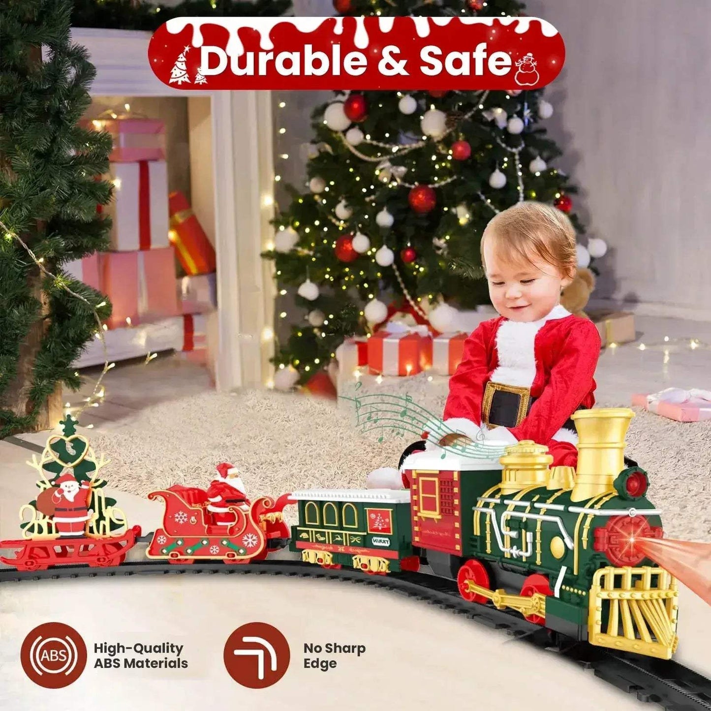 Electric Train Toy With Lights And Music For Christmas - ToylandEU
