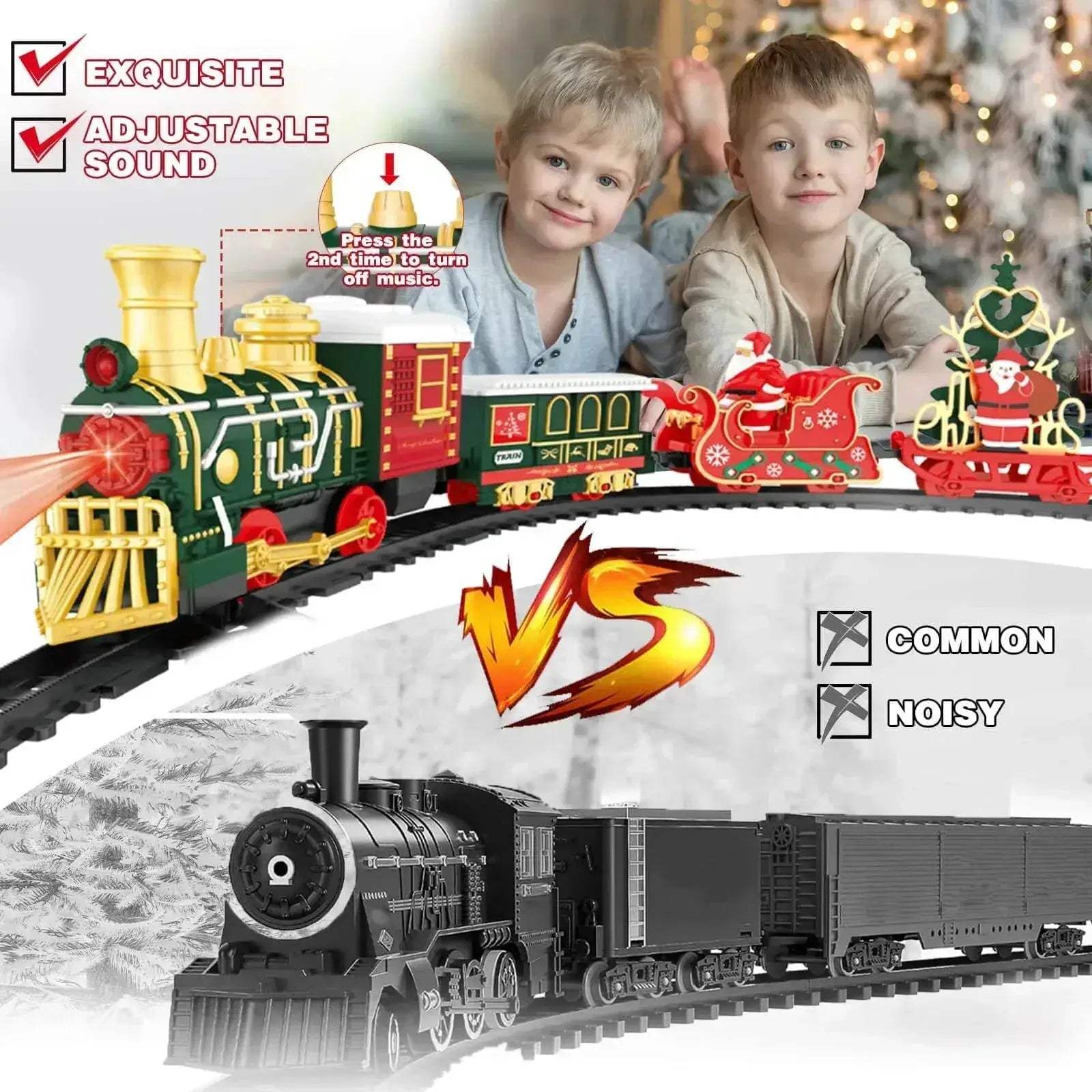 Electric Train Toy With Lights And Music For Christmas - ToylandEU