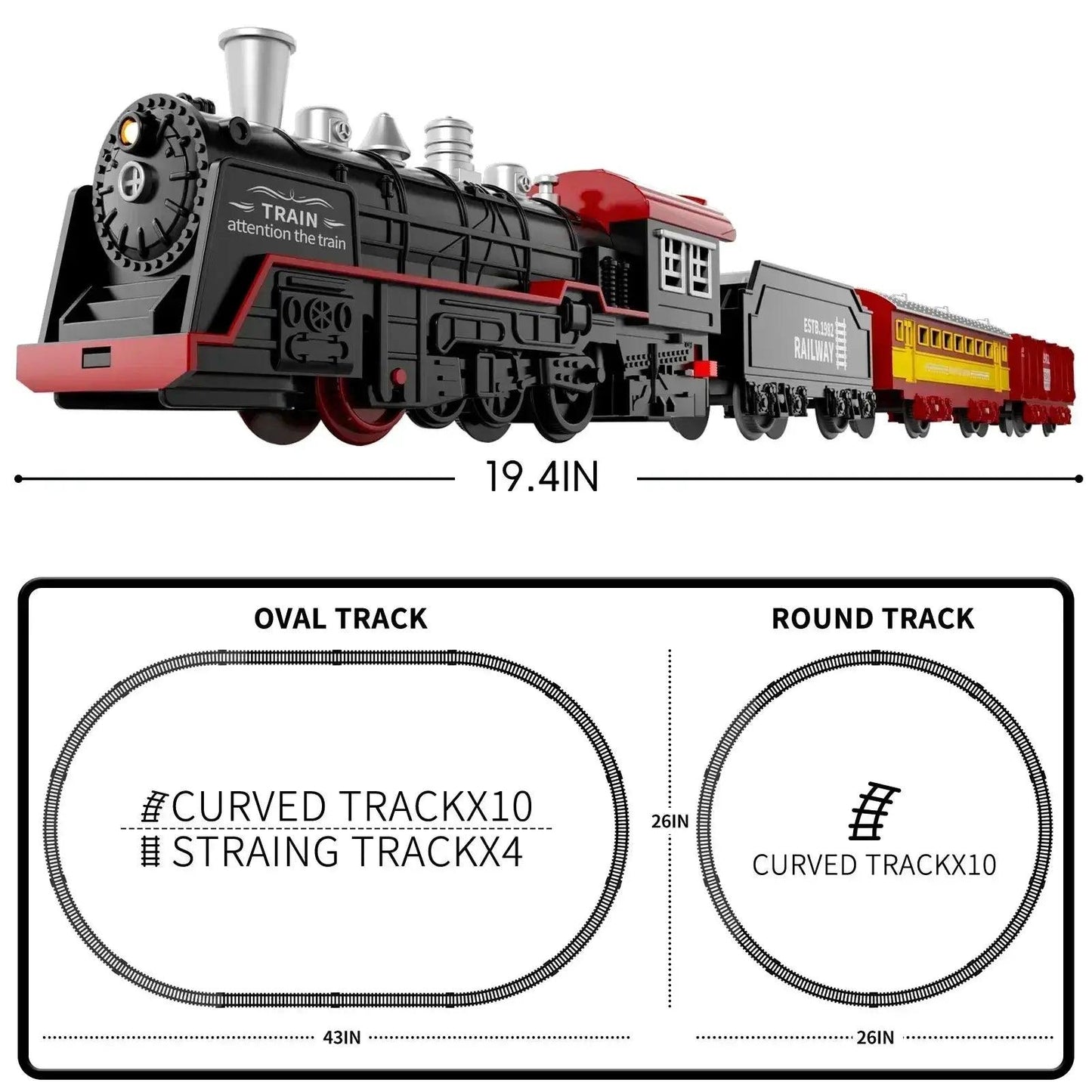  Electric Train Track Set With Lights And Sound STEM Learning -  ToylandEU™