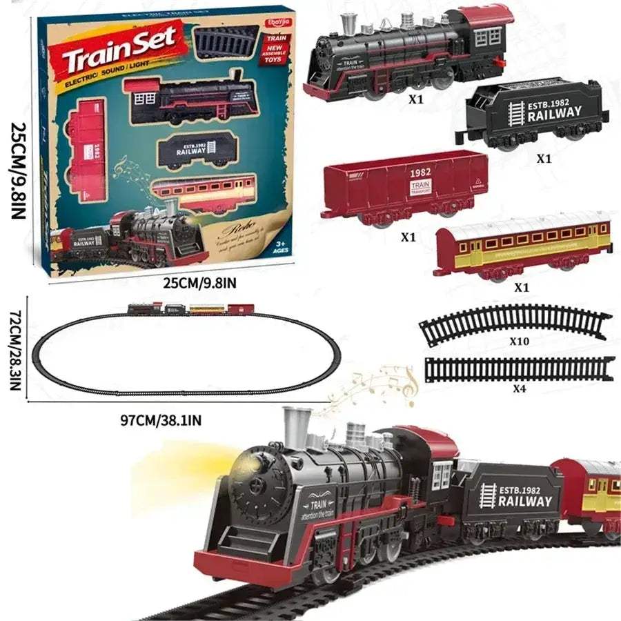 Electric Train Track Set With Lights And Sound STEM - ToylandEU
