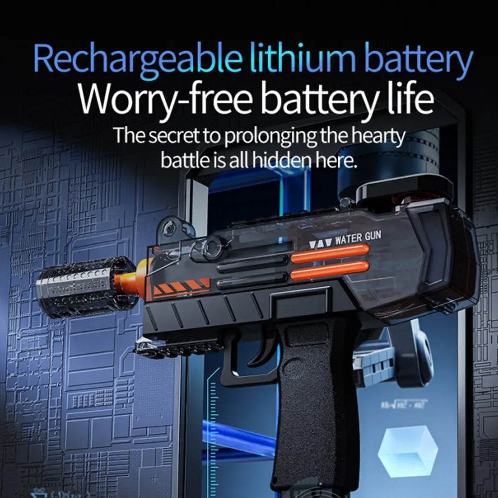 Electric UZI Flamethrower Water Gun Toy High-Power Shooter - ToylandEU