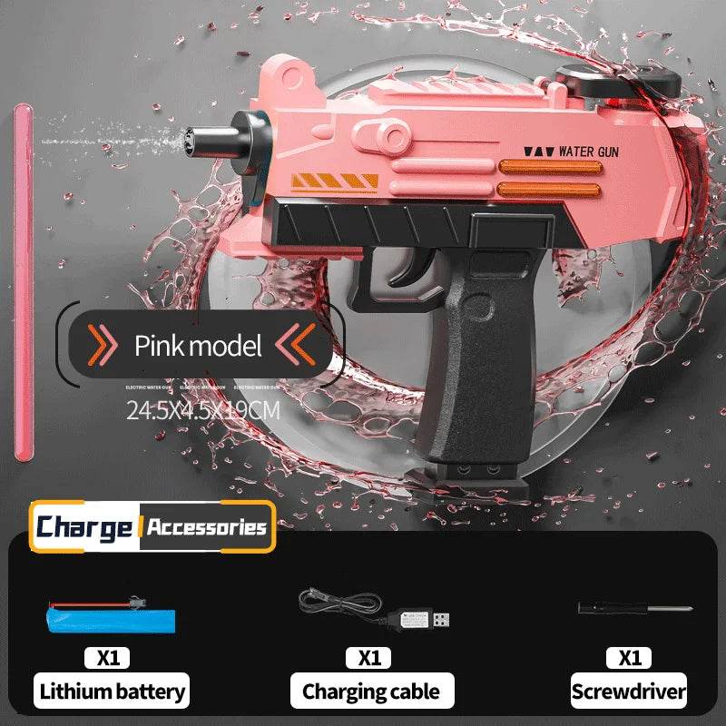 Electric UZI Flamethrower Water Gun Toy High-Power Shooter - ToylandEU