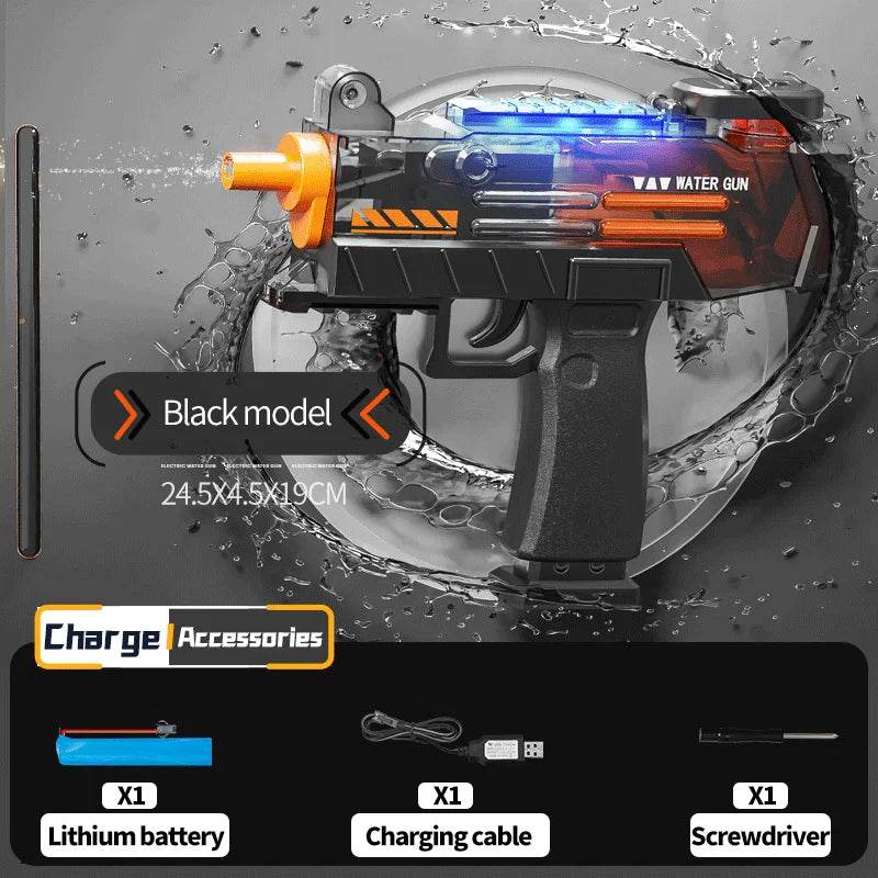 Electric UZI Flamethrower Water Gun Toy High-Power Shooter - ToylandEU