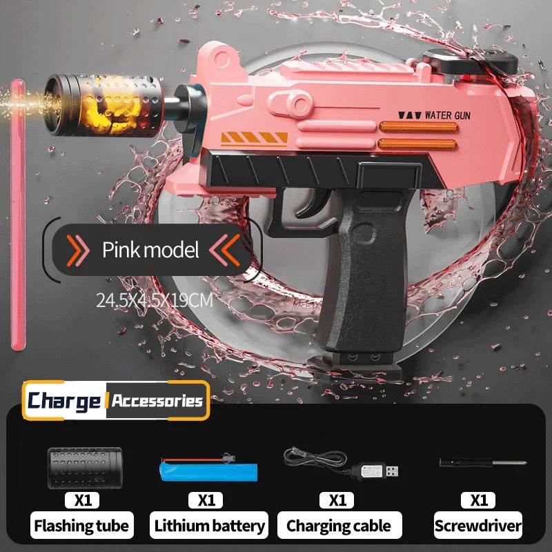 Electric UZI Flamethrower Water Gun Toy High-Power Shooter - ToylandEU