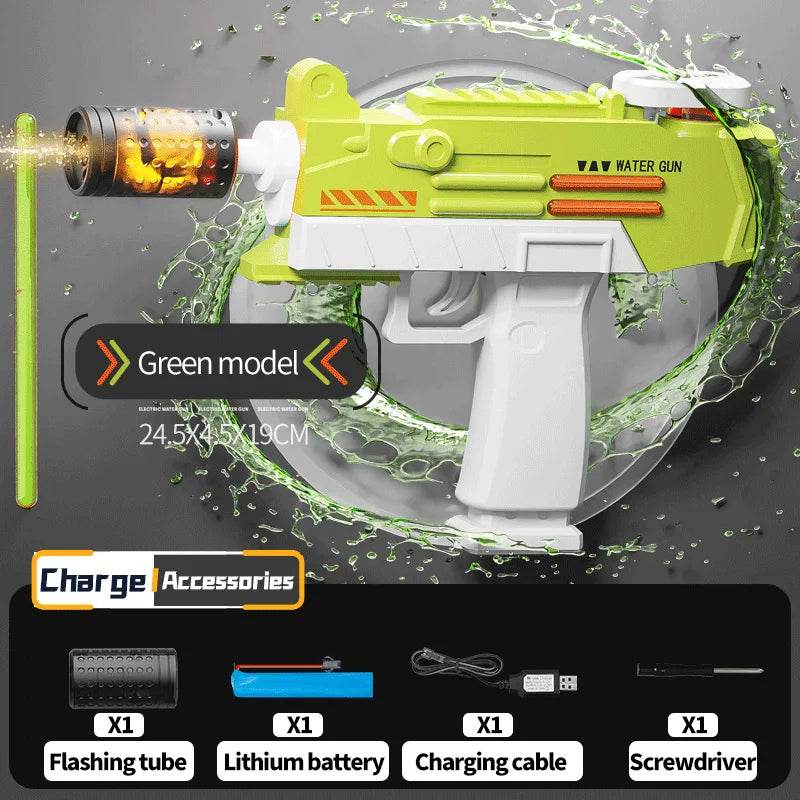 Electric UZI Flamethrower Water Gun Toy High-Power Shooter - ToylandEU