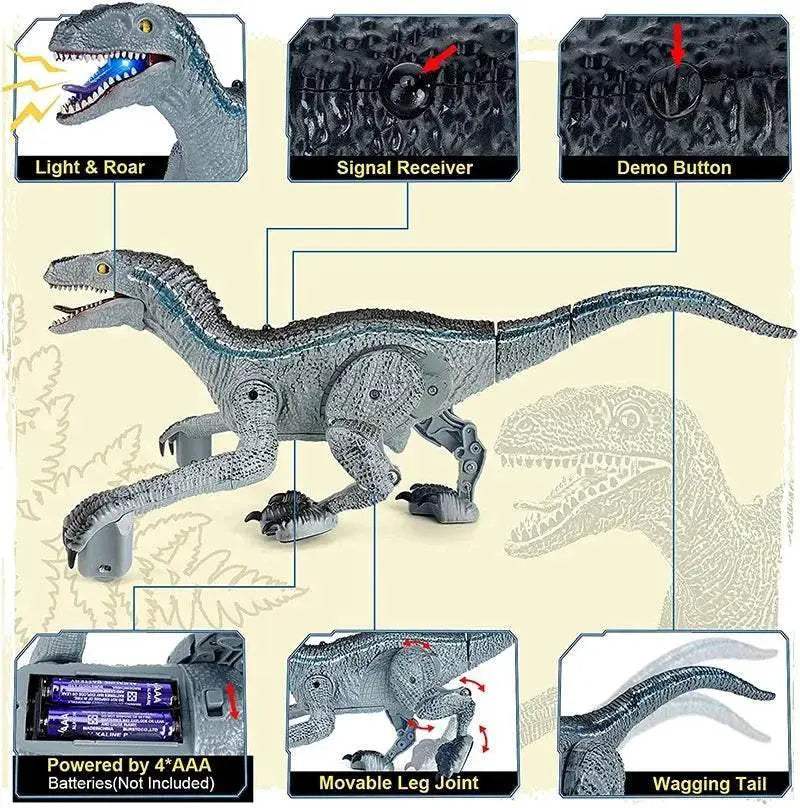  Electric Velociraptor RC Dinosaur Toy with Remote Control - Perfect  -  ToylandEU™