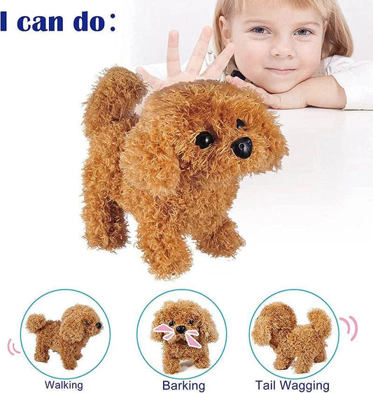 Electric Walking Puppy Plush Toy Barking Tail Wagging Kids - ToylandEU
