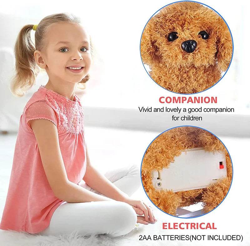 Electric Walking Puppy Plush Toy Barking Tail Wagging Kids - ToylandEU
