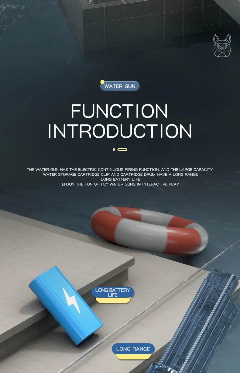 Electric Water Gun Automatic Squirt Guns Large Capacity Battery-Powered Toy - ToylandEU