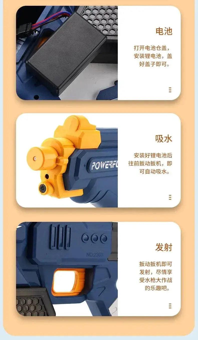  Electric Burst Water Gun for Children Automatic Absorb Water Continuous Firing Summer Outdoor Pool Fight Games Water Guns Toys -  ToylandEU™