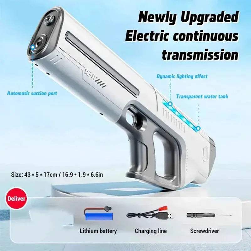 Electric Water Gun Blaster High Pressure Turbo Pool Toy - ToylandEU