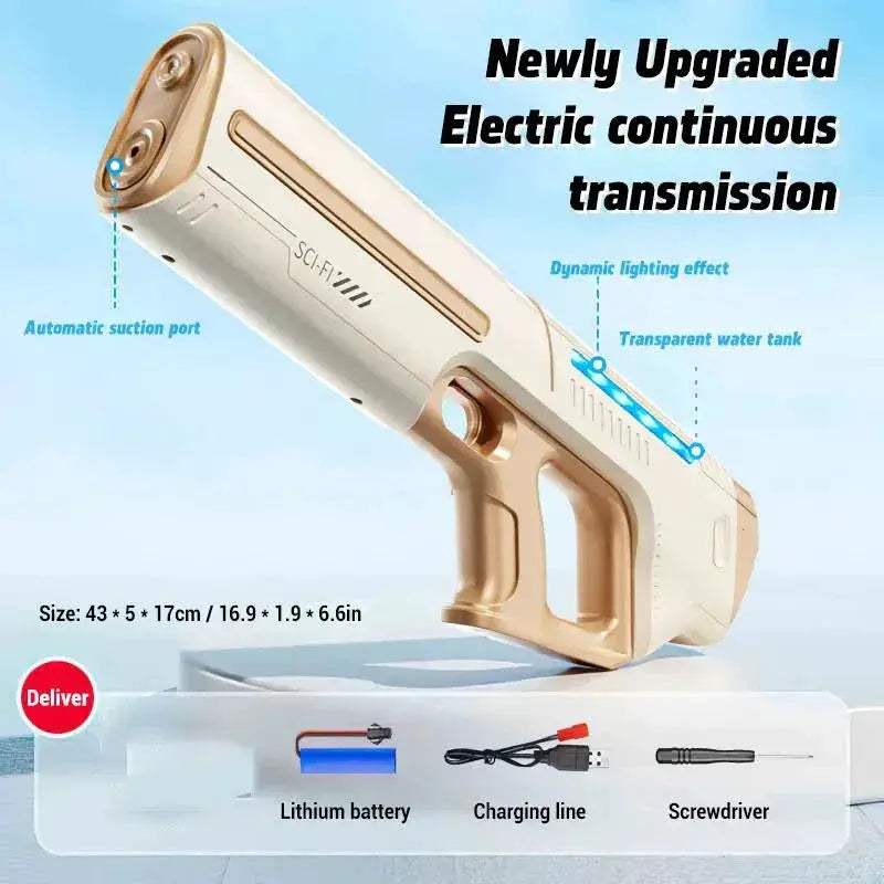 Electric Water Gun Blaster High Pressure Turbo Pool Toy - ToylandEU