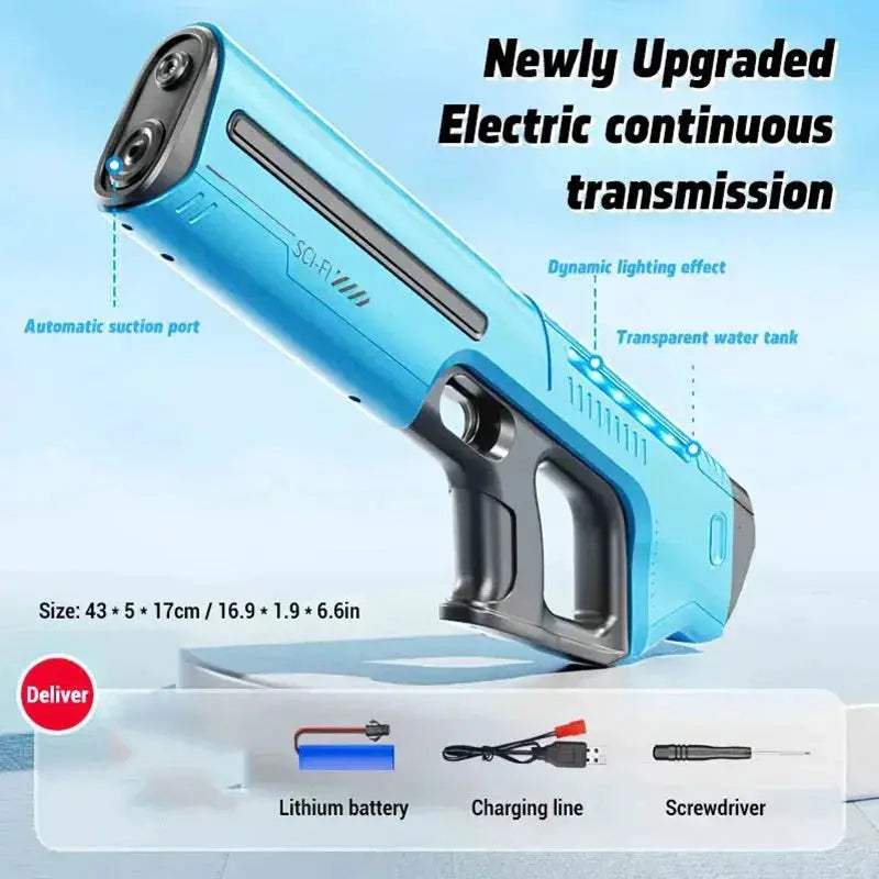 Electric Water Gun Blaster High Pressure Turbo Pool Toy - ToylandEU