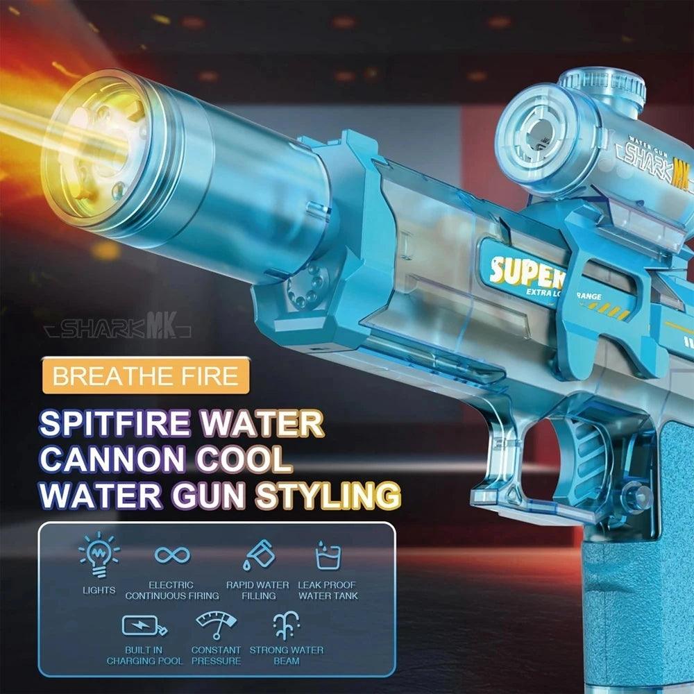 Electric Water Gun | LED Light Fire Effect | Toylandeu™
