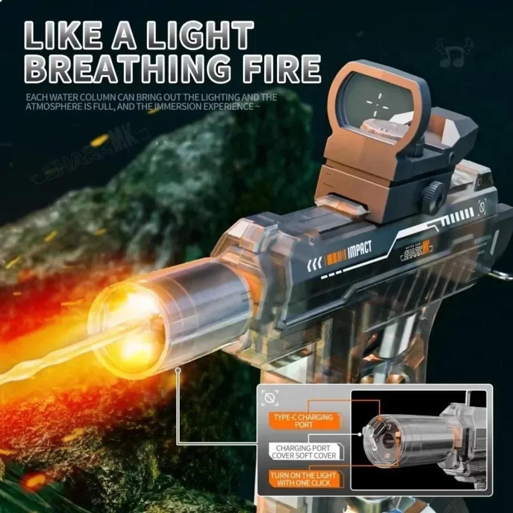 Electric Water Gun | LED Light Recoil | Toylandeu™