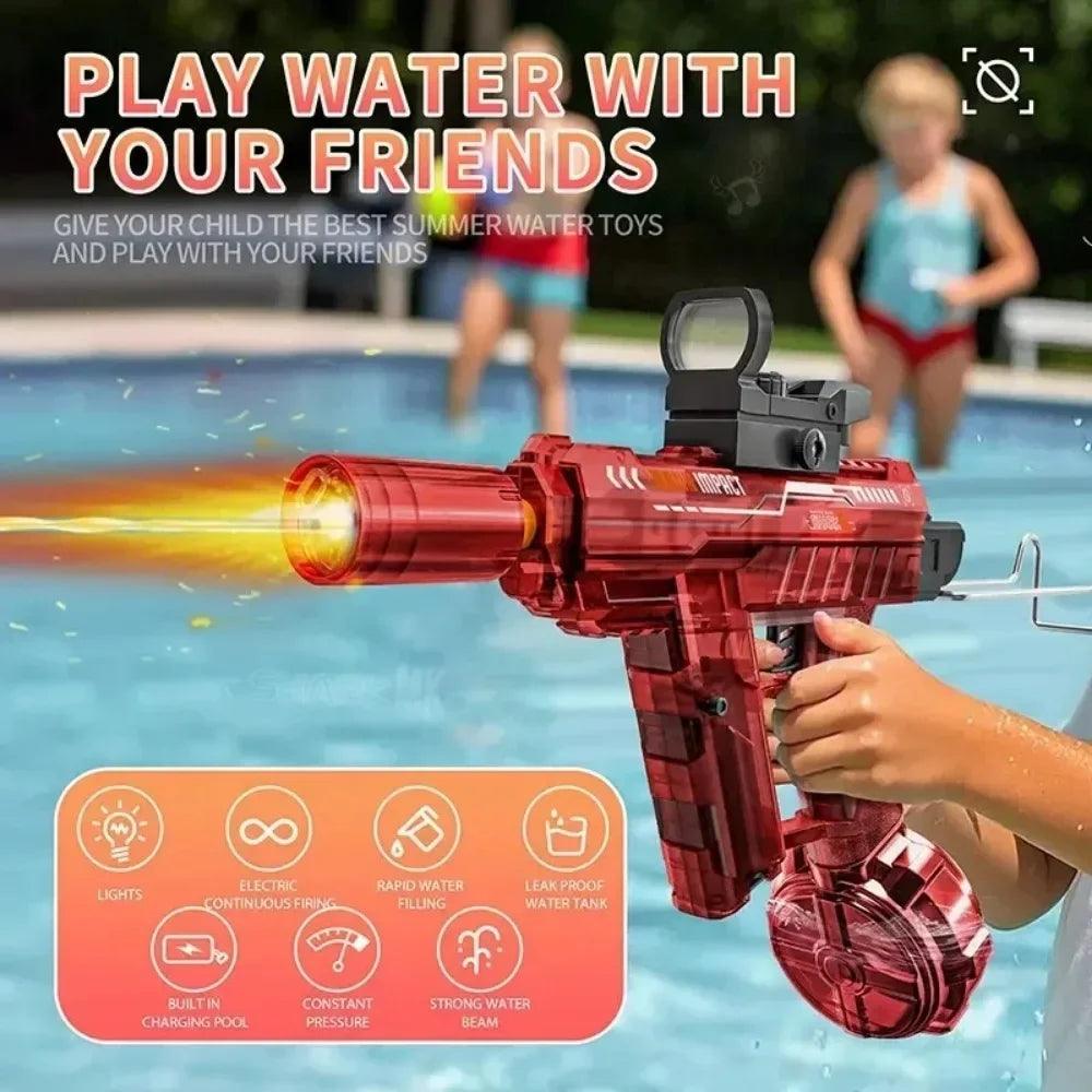 Electric Water Gun | LED Light Recoil | Toylandeu™
