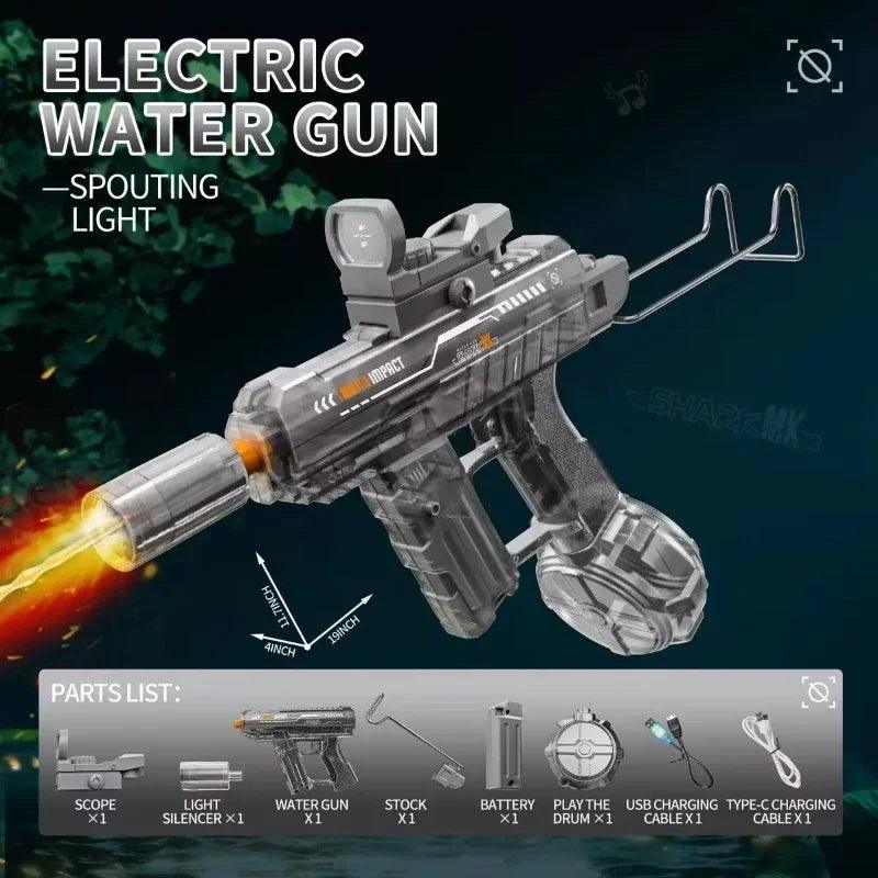Electric Water Gun | LED Light Recoil | Toylandeu™