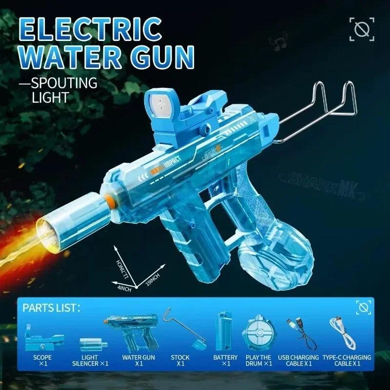 Electric Water Gun | LED Light Recoil | Toylandeu™