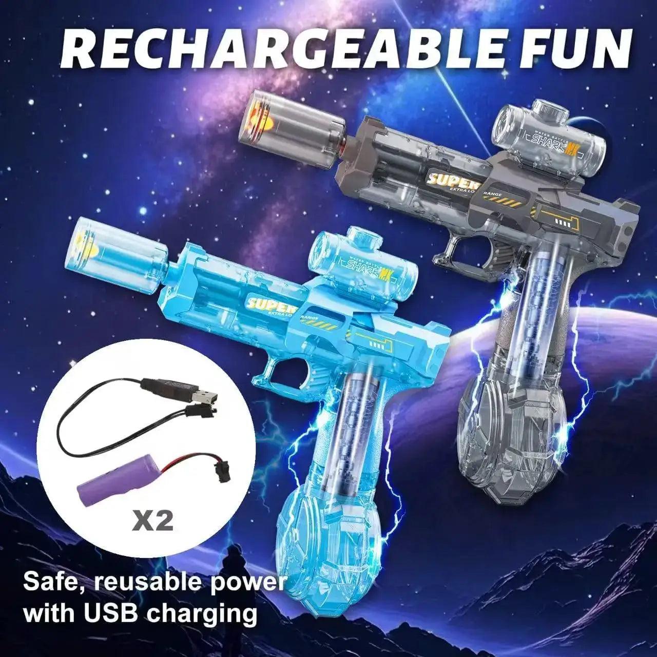  Rechargeable Electric Water Gun With LED Lights 26ft Range -  ToylandEU™