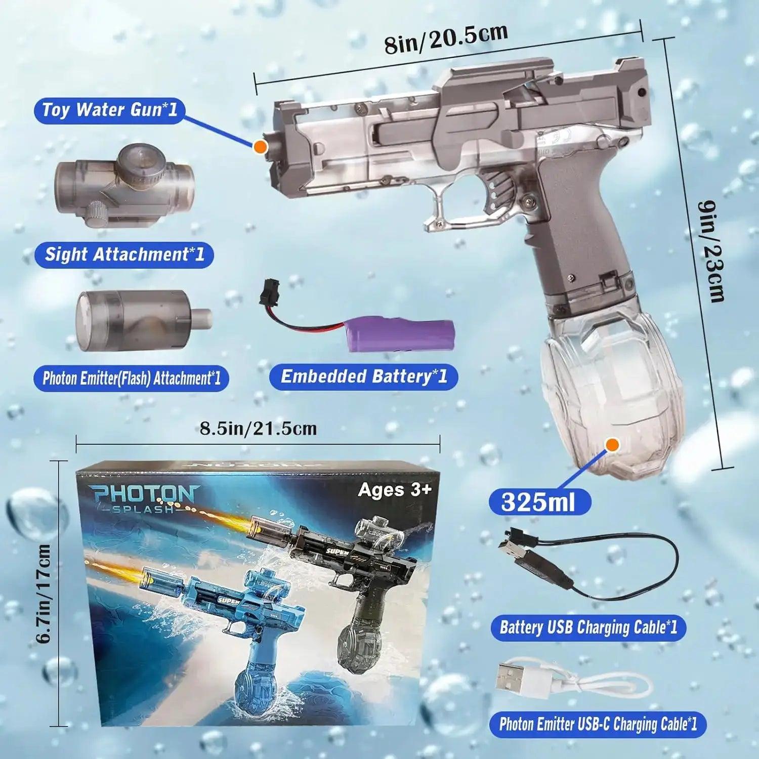  Rechargeable Electric Water Gun With LED Lights 26ft Range -  ToylandEU™