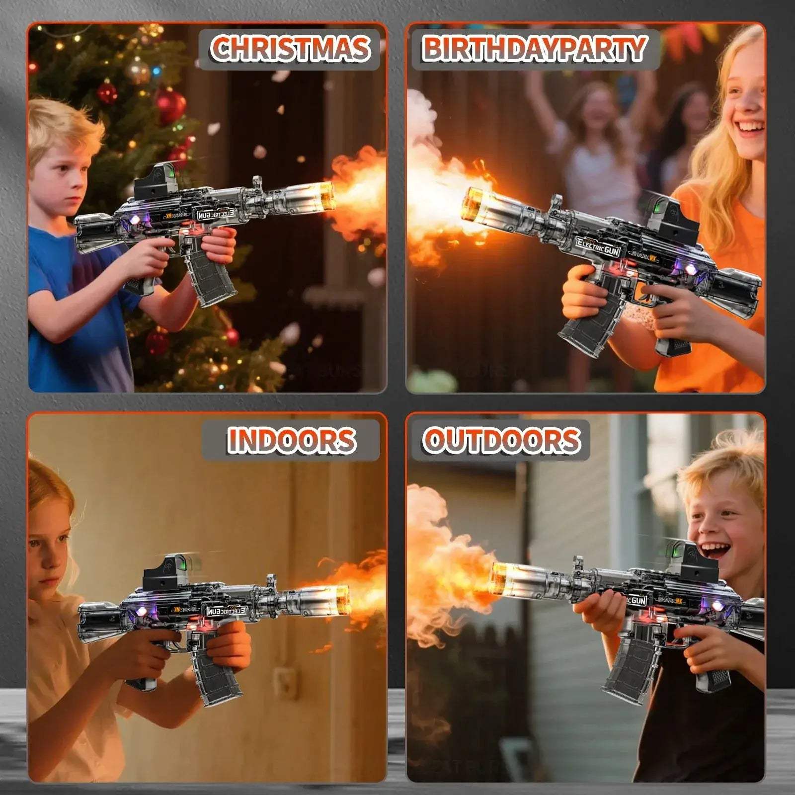 Electric Water Gun Toy With Sound Lights And Spray Action - ToylandEU