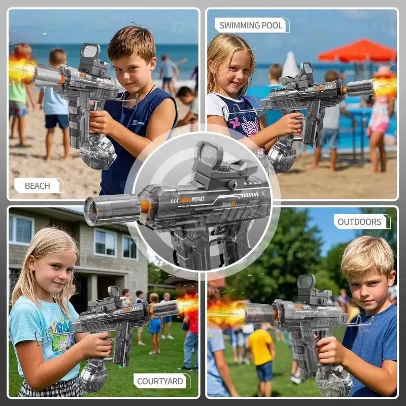  UZI Electric Water Gun with Light Up Toys for Kids Summer Outdoor Shooting Game Powerful Automatic Water Squirt Gun -  ToylandEU™