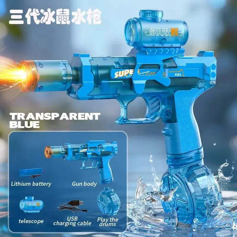 Electric Water Guns For Adults Powerful Squirt Automatic Water Suction Water Blasters Summer Outdoor Beach Toy For boys Kid Gift - ToylandEU