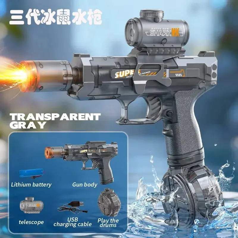 Electric Water Guns For Adults Powerful Squirt Automatic Water Suction Water Blasters Summer Outdoor Beach Toy For boys Kid Gift - ToylandEU