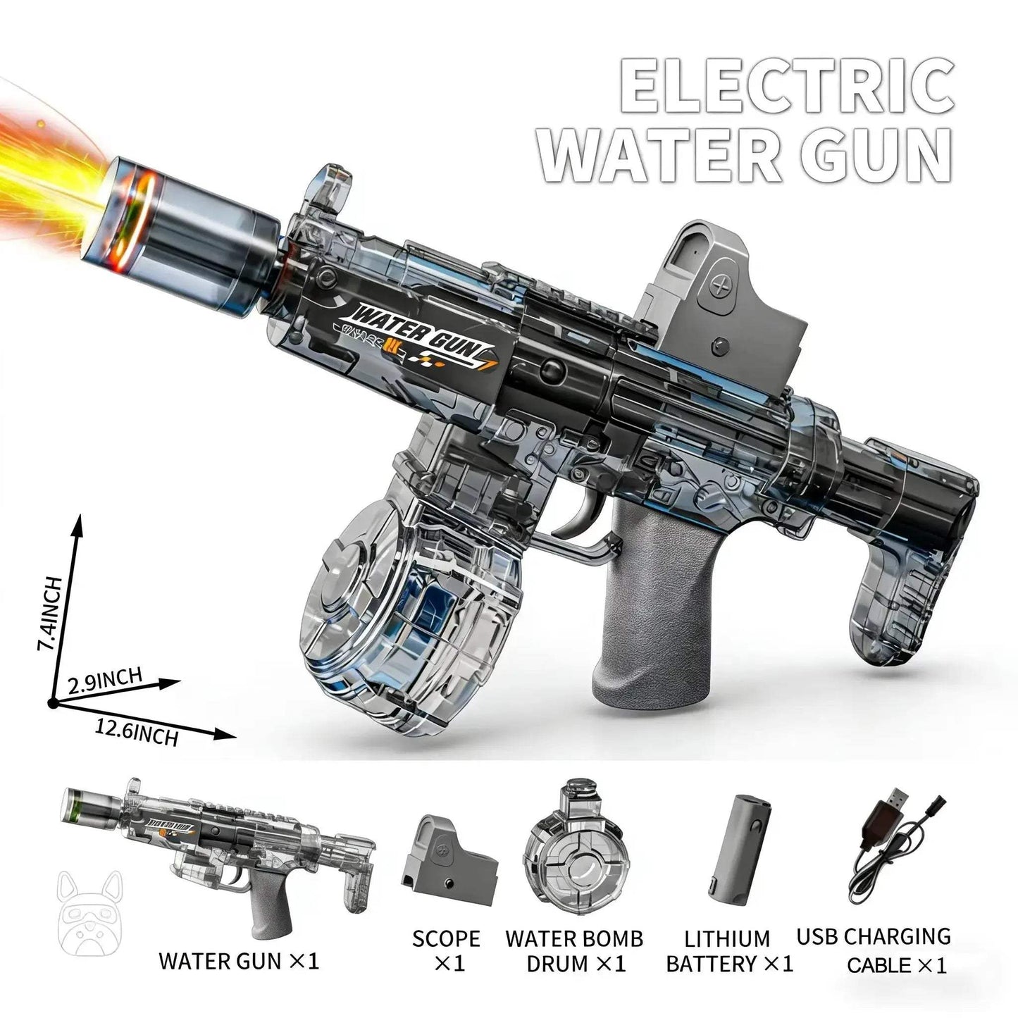 Electric Water Guns For Adults Powerful Squirt Automatic Water Suction Water Blasters Summer Outdoor Beach Toy For boys Kid Gift - ToylandEU