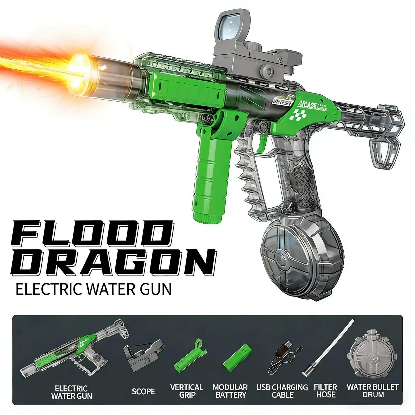 Electric Water Guns For Adults Powerful Squirt Automatic Water Suction Water Blasters Summer Outdoor Beach Toy For boys Kid Gift - ToylandEU