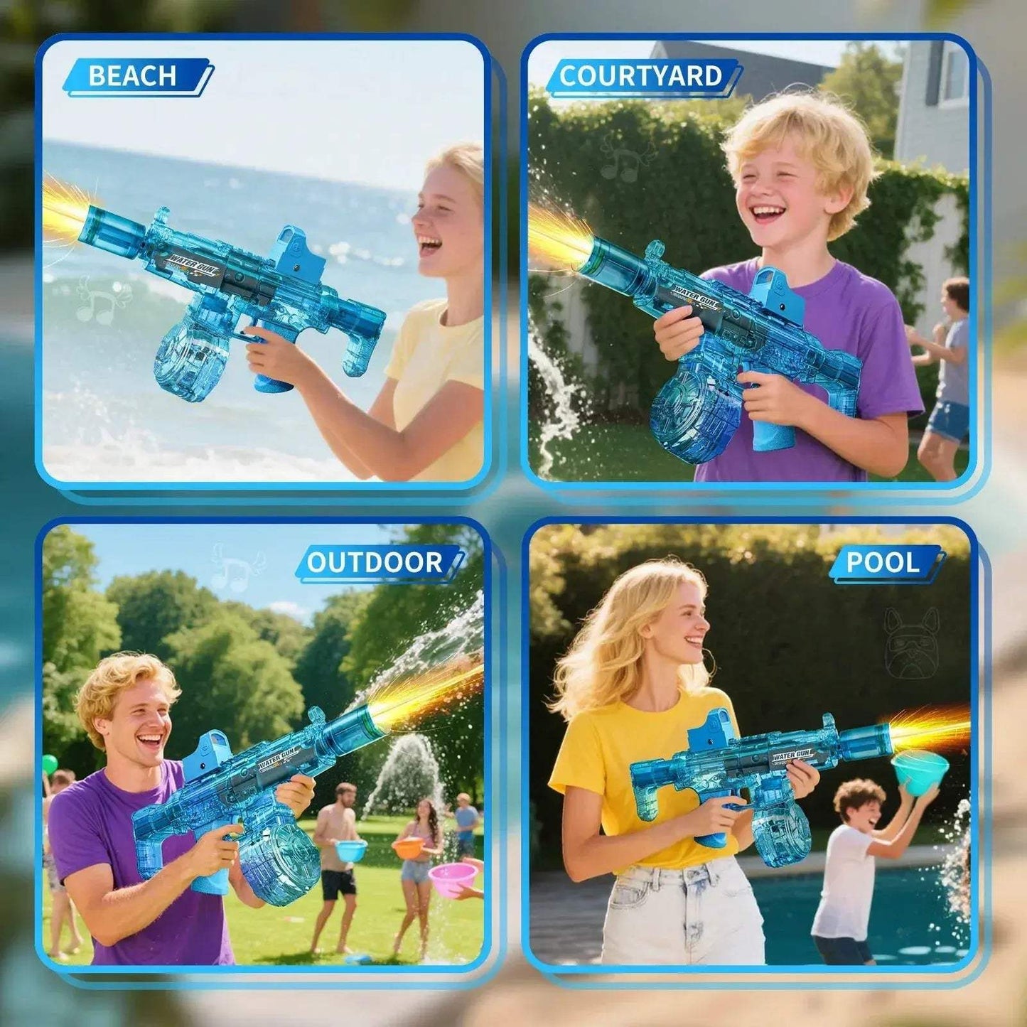 Electric Water Gun With Automatic Sensor Lights For Kids - ToylandEU