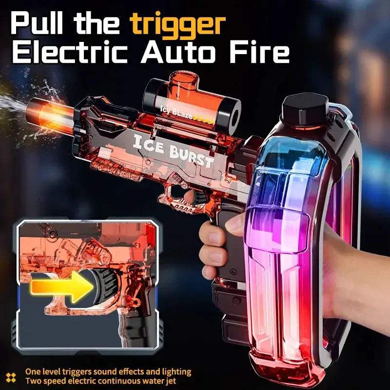 Electric Water Gun With Lights For Long Range Power - ToylandEU