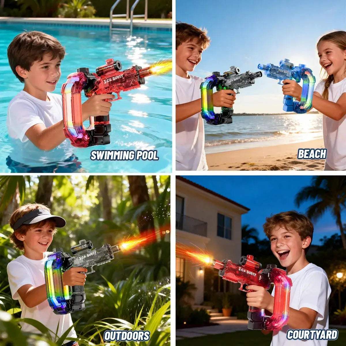 Electric Water Gun With Lights For Long Range Power - ToylandEU