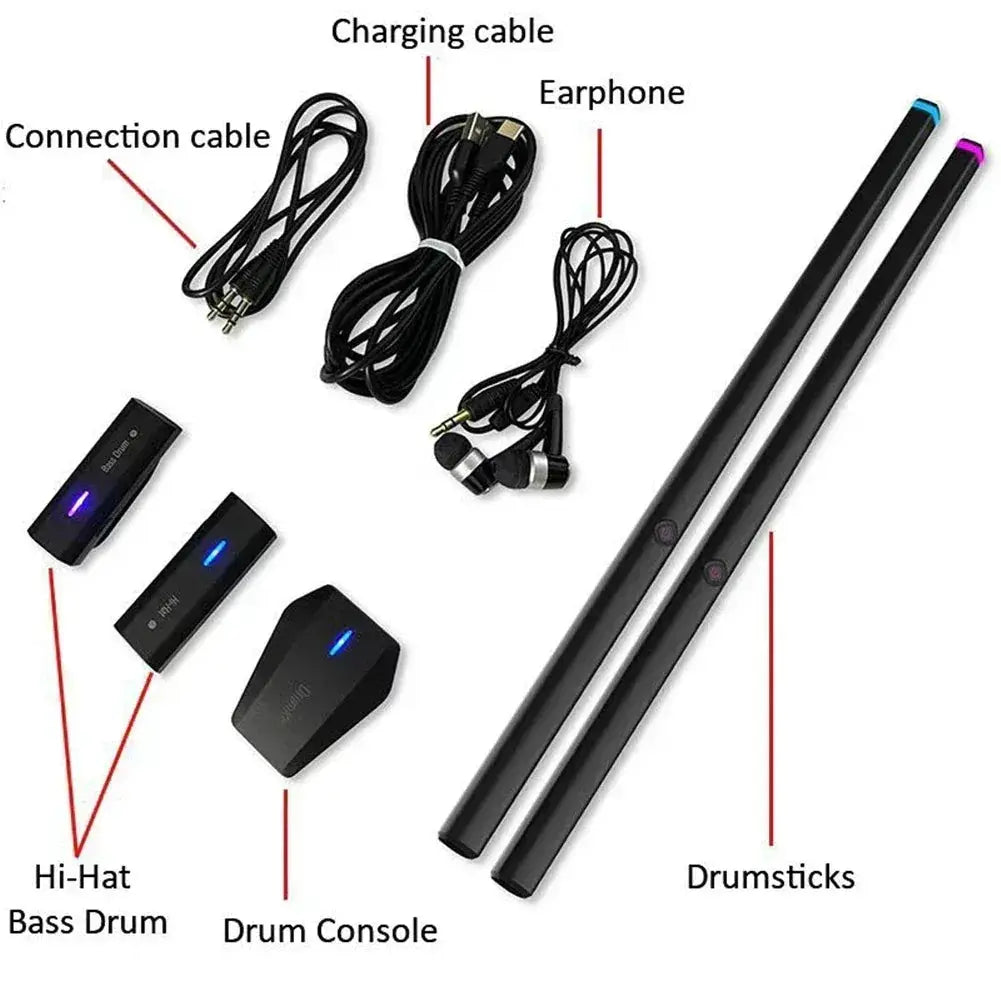 Electronic Air Drumsticks Pro Kit With Virtual Drum Set - ToylandEU