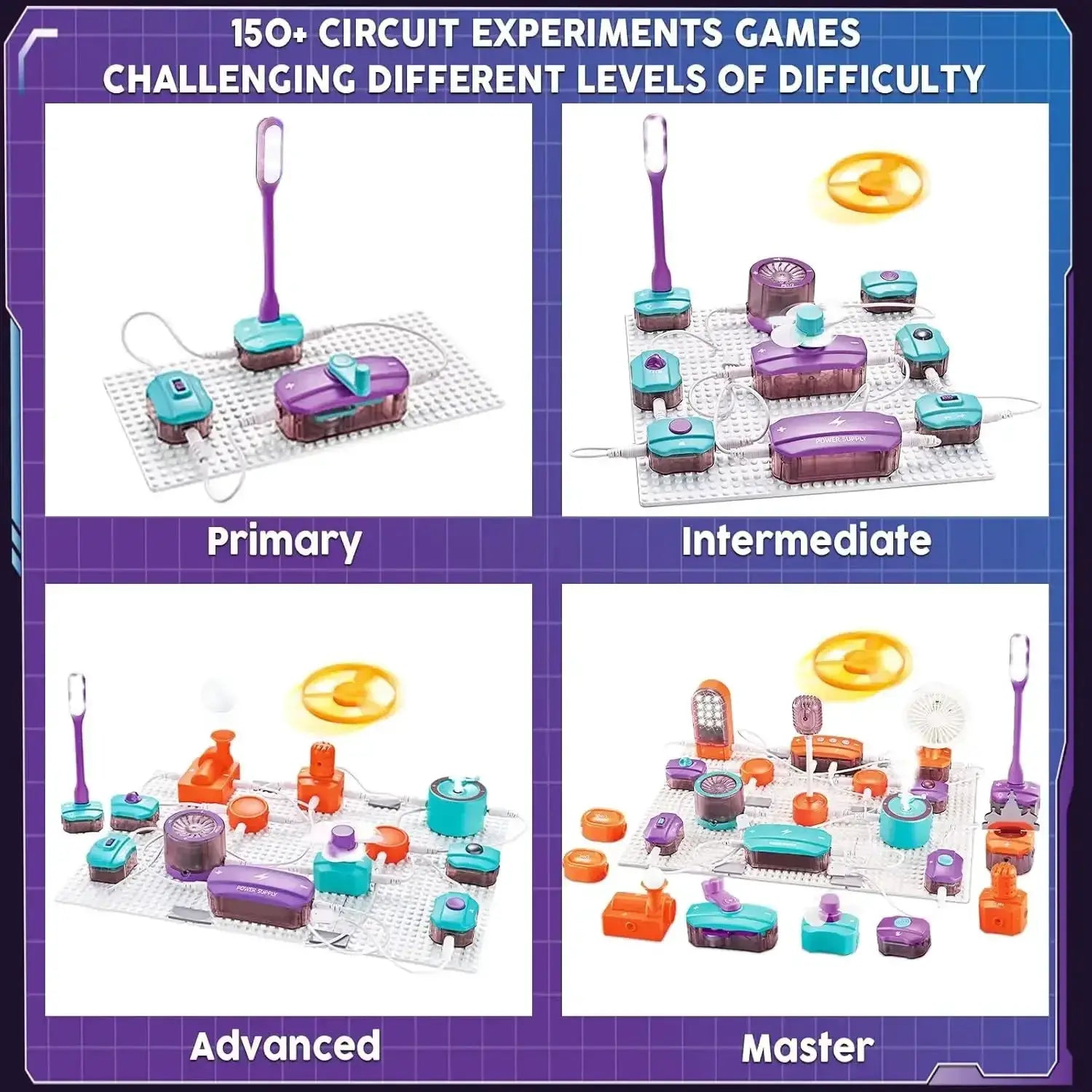 Electronic Building Blocks STEM Kit for Kids Circuit Experiments - ToylandEU
