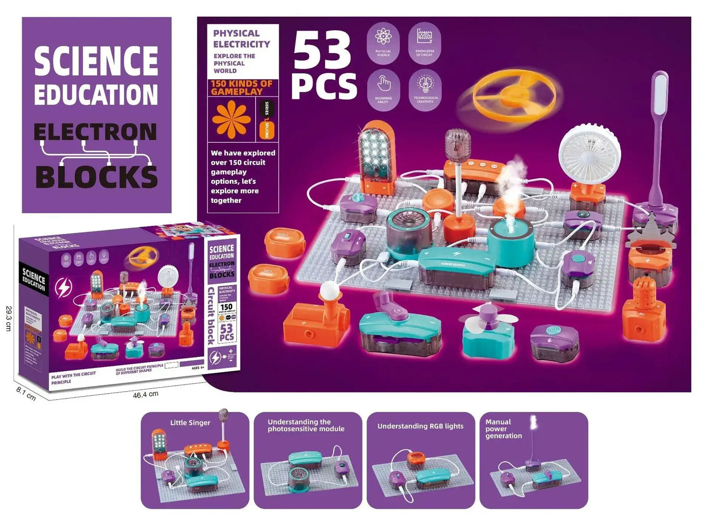 Electronic Building Blocks STEM Kit for Kids Circuit Experiments - ToylandEU
