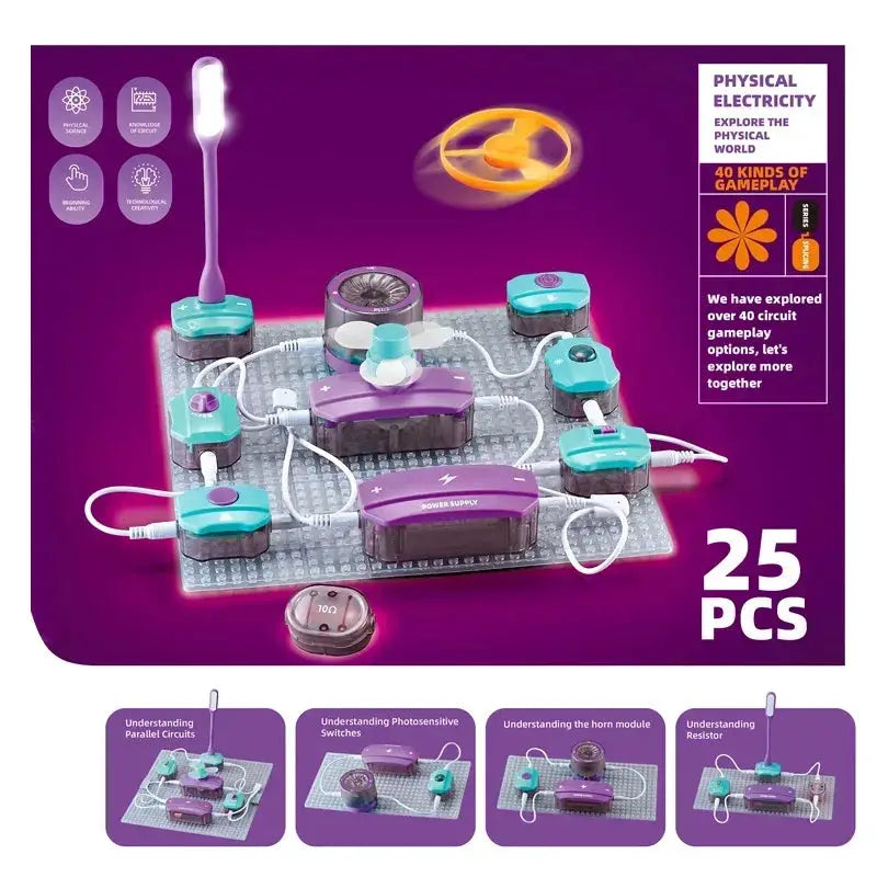 Electronic Building Blocks STEM Kit for Kids Circuit Experiments - ToylandEU