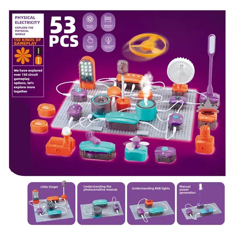 Electronic Building Blocks STEM Kit for Kids Circuit Experiments - ToylandEU