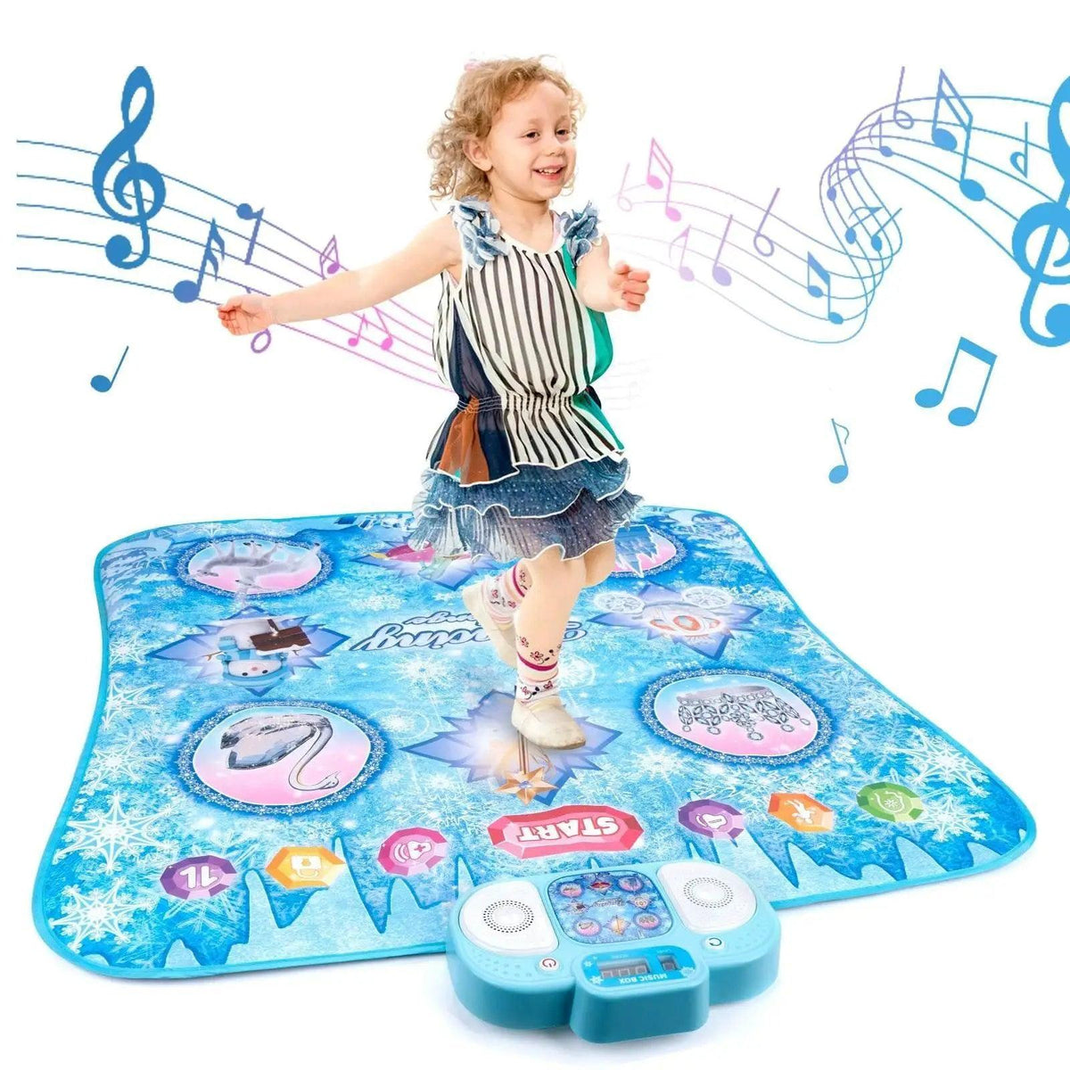  106x80CM Kids Electronic Dance Mat Double Players Mode with 9 Levels Educational Music Blanket for Children -  ToylandEU™