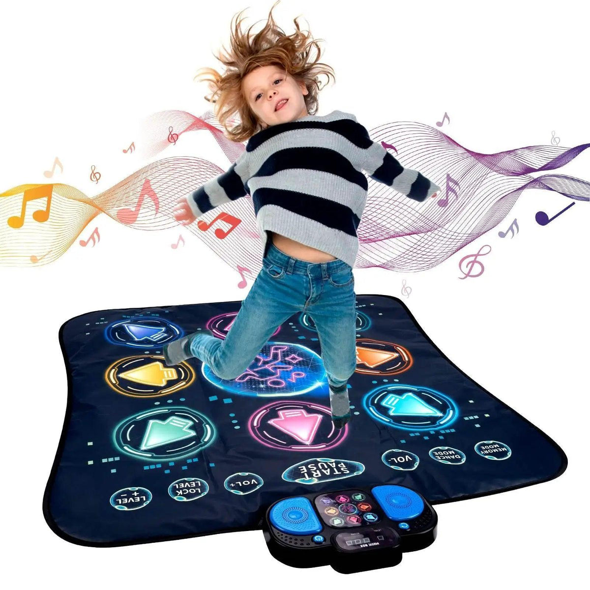  106x80CM Kids Electronic Dance Mat Double Players Mode with 9 Levels Educational Music Blanket for Children -  ToylandEU™