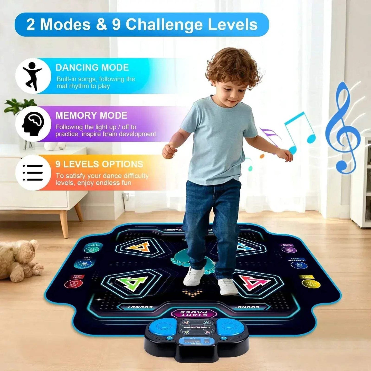 Electronic Dance Mat For Kids With 9 Levels And Music - ToylandEU