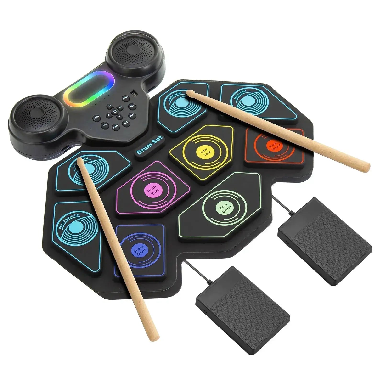 Electronic Drum Set Foldable Drum Kit For Beginners - ToylandEU