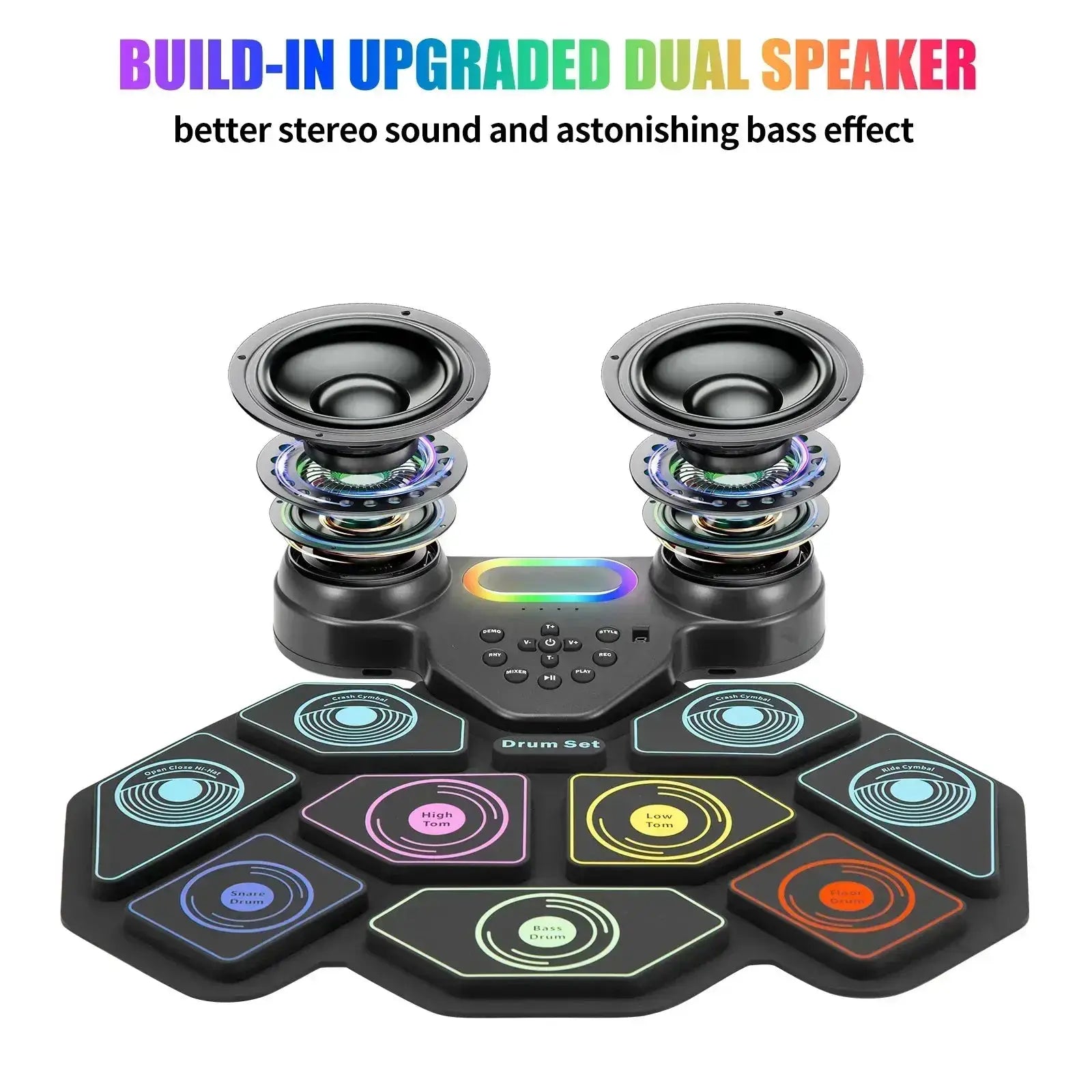 Electronic Drum Set Foldable Drum Kit For Beginners - ToylandEU