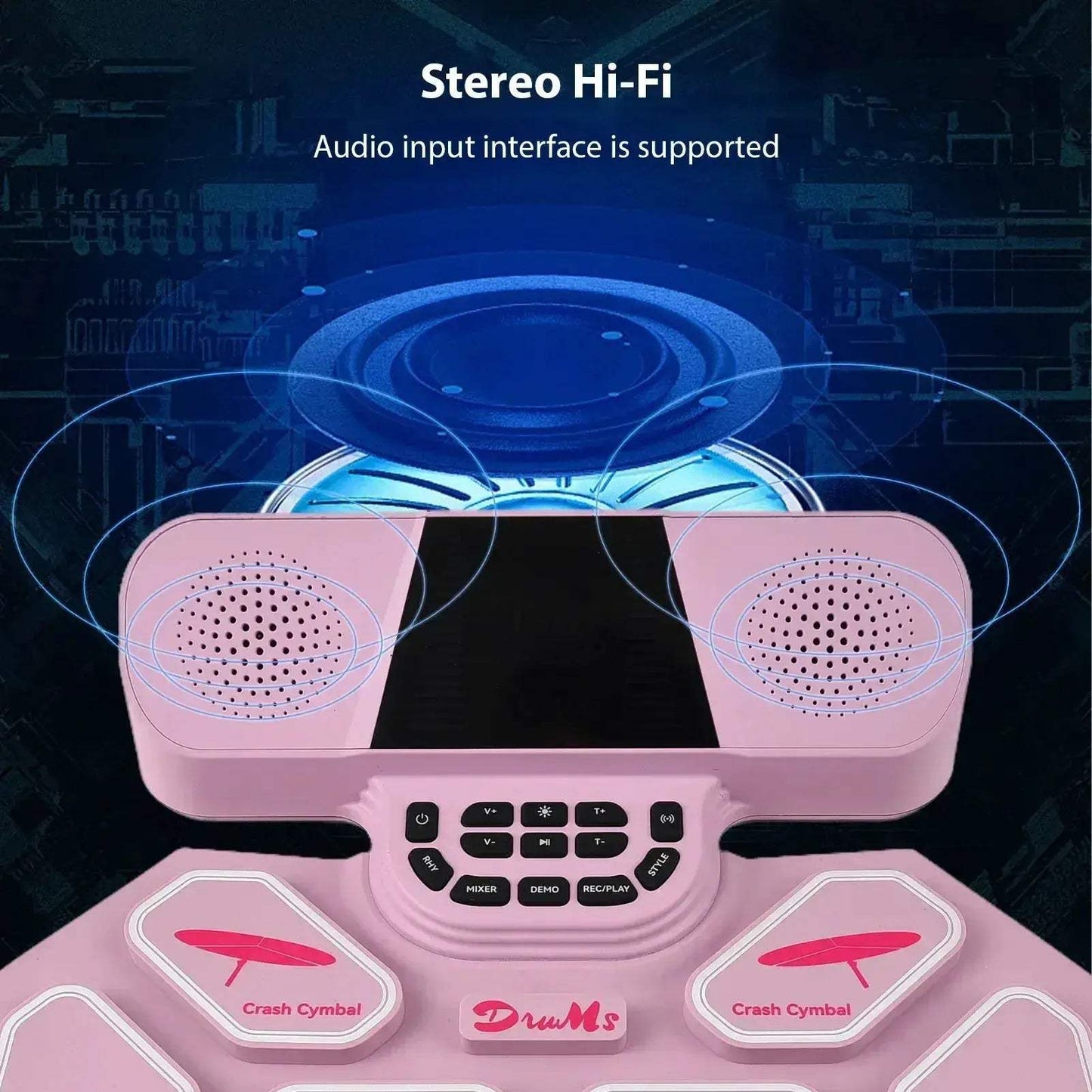 Electronic Drum Set With Dual Speakers And Bluetooth MIDI - ToylandEU