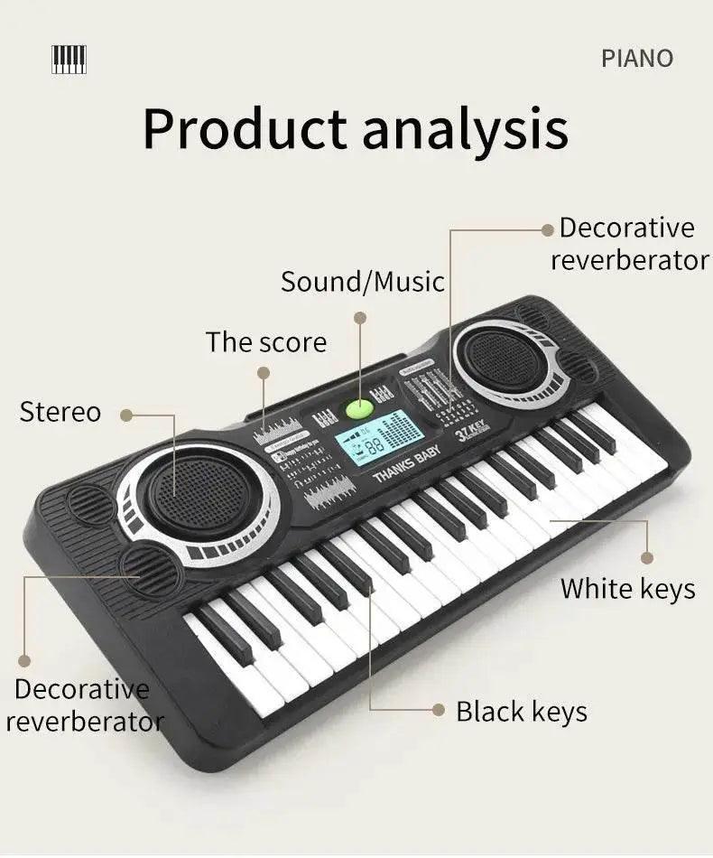 Portable 37 Keys Digital Keyboard LED Display Electronic Piano for Children Kids Educational Musical Instrument Toy -  ToylandEU™