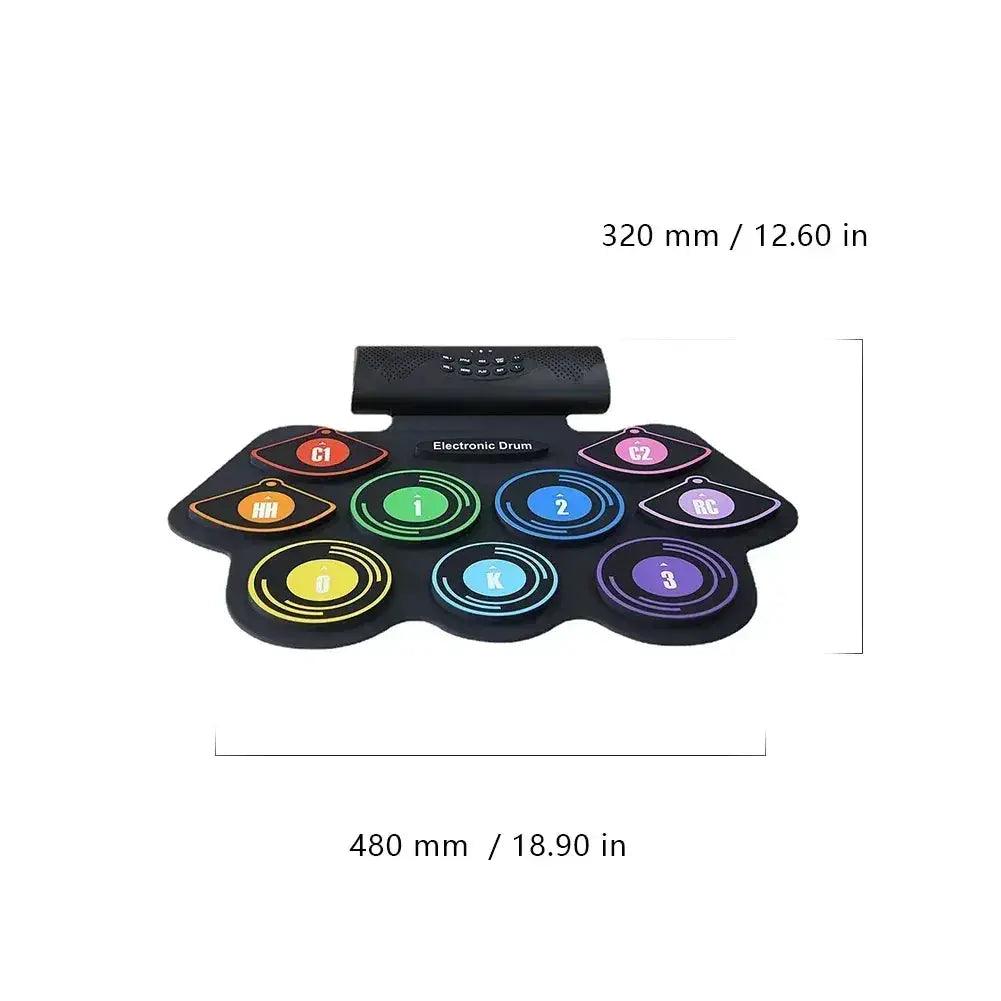  Electronic Roll Up 9 Pads Drum Kit Built In Speaker -  ToylandEU™