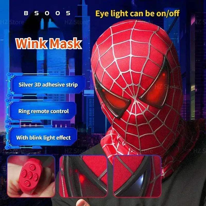 Electronic Spider Man Mask Tobey Maguire Wink Eyes Ring Control - ToylandEU