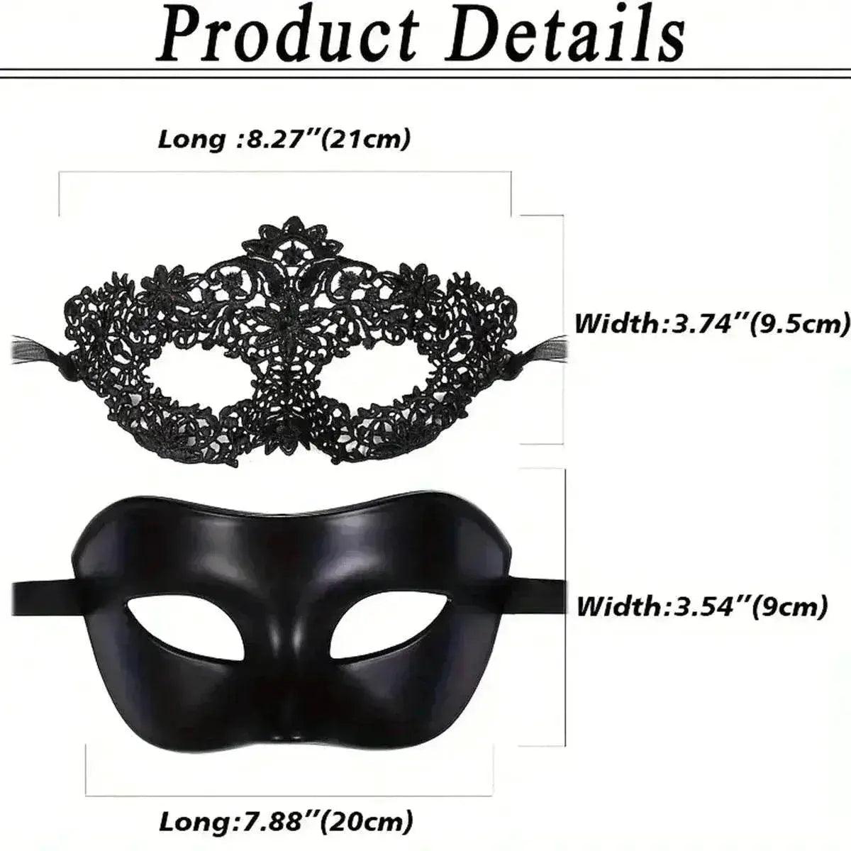  Elegant 2in1 Masquerade Mask Set Toyland EU -  ToylandEU™