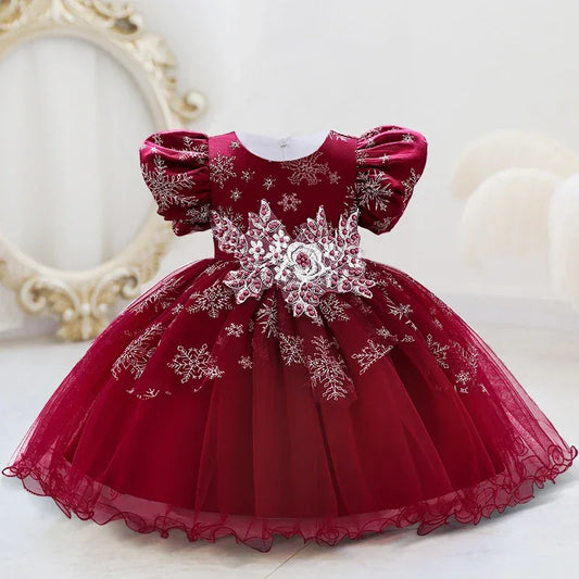Elegant Baby Girl Dress Beaded Lace Birthday Party For 0 To 5 Years - ToylandEU