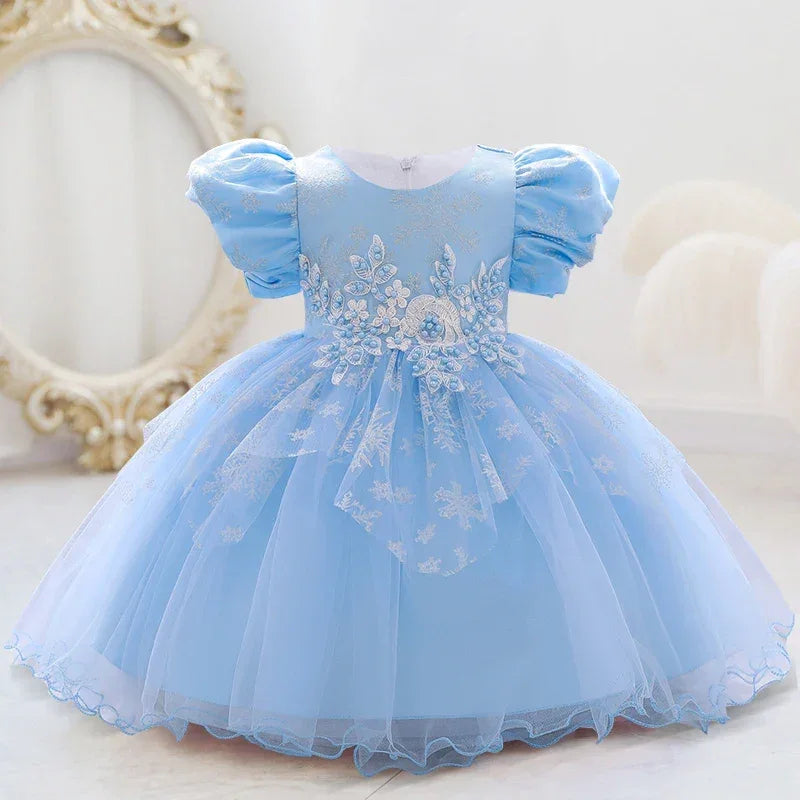 Elegant Baby Girl Dress Beaded Lace Birthday Party For 0 To 5 Years - ToylandEU